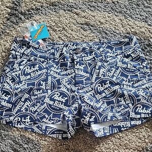 RARE Womens's Loudmouth PBR Pabst Blue Ribbon Shorts - Sz 6